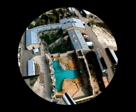 Aerial View of Bears and Leopard Enclosures
